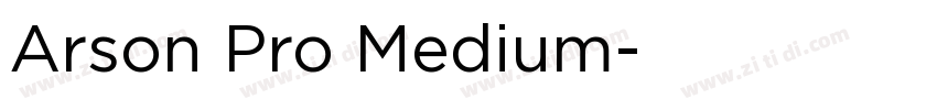 Arson Pro Medium字体转换